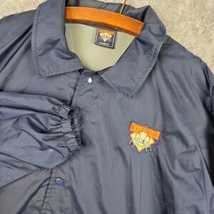 Cooperstown Dreams Park Authentic Mens Coaches Jacket Navy Blue Snap Front XL